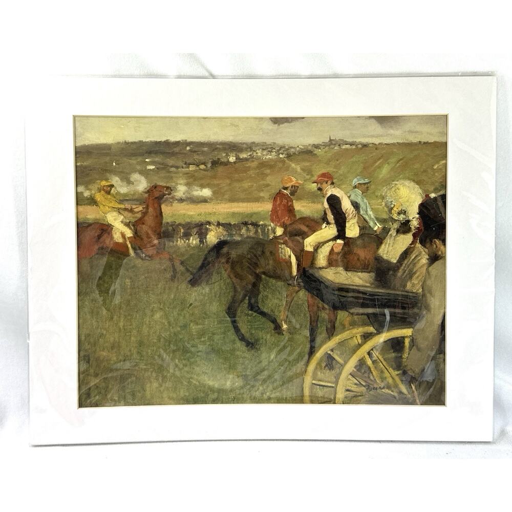 Degas Racetrack Print Matted Birth of Impressionism Musee d’Orsay Horse Art - Picture 3 of 8